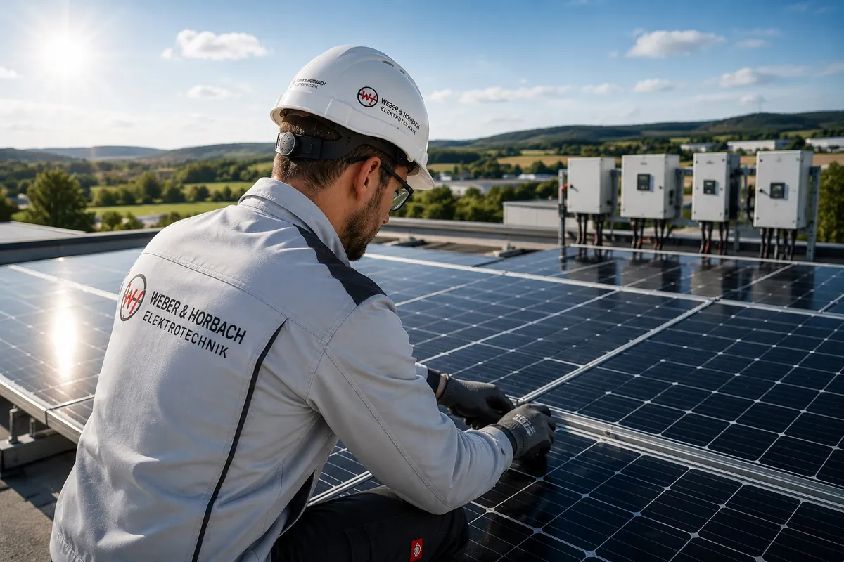 Photovoltaikanlage auf einem Gewerbedach